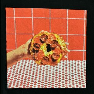 Rare Yeastie Boys X Pizza Hut Free & Easy Collab Shirt Pepperoni Bagel Sz Large